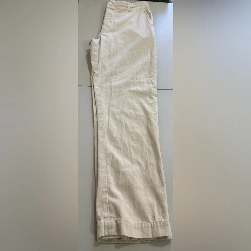 unbleached / undyed Men's Casual Cotton Chino Pants in Off-White